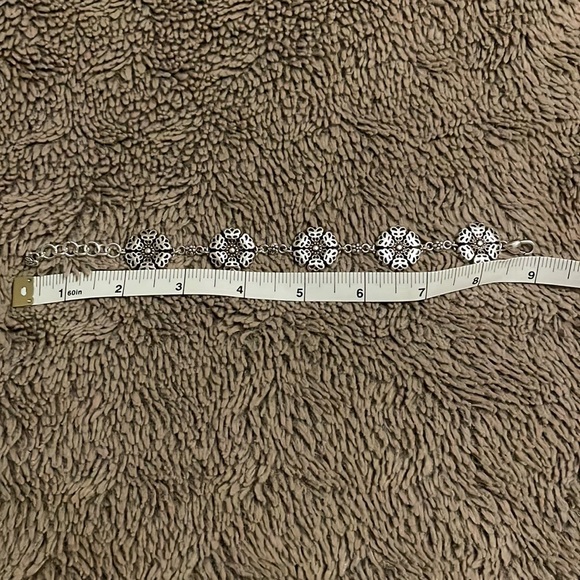 Brighton Silver Filigree Bracelet with Floral Medallions - Picture 5 of 5